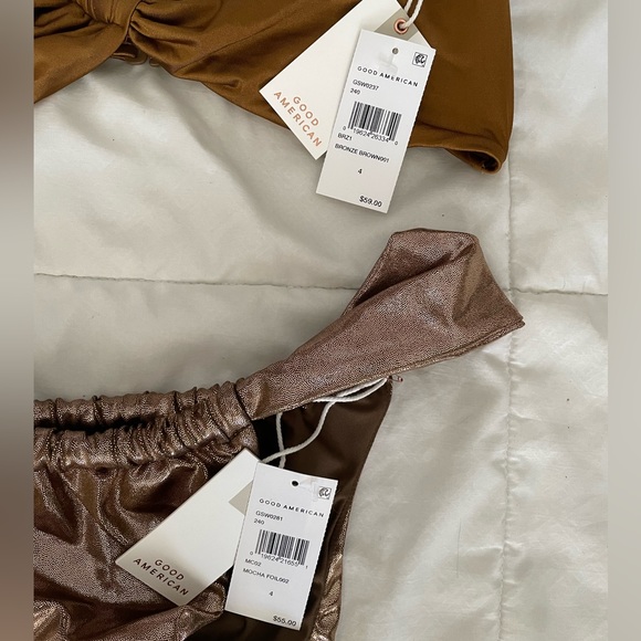 Good American One Should Bikini Brown/Copper Size 4 - Picture 2 of 4